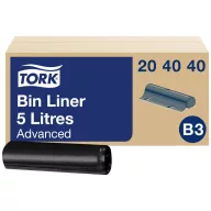   TORK Advanced 204040 Szemeteszsák 5 l Műanyag Fekete 1000 db