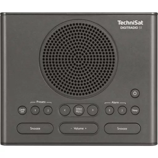 TechniSat DigitRadio 51 Rádiós ébresztőóra DAB+, URH AUX Antracit