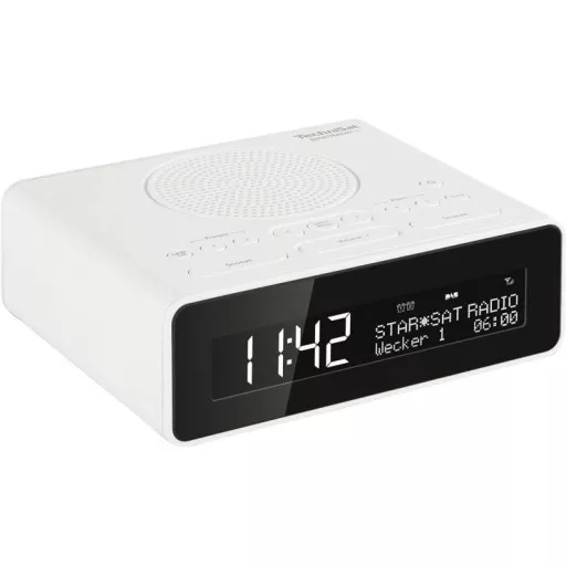 TechniSat DigitRadio 51 Rádiós ébresztőóra DAB+, URH AUX Fehér