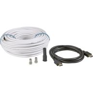   BKL Electronic SAT Csatlakozókábel [1x F dugó, HDMI dugó - 1x F dugó, HDMI dugó] 25.00 m 90 dB Fekete, Fehér