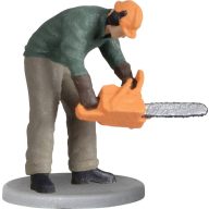   Viessmann Modelltechnik H0 Erdei munkás láncfűrésszel Festett, Álló