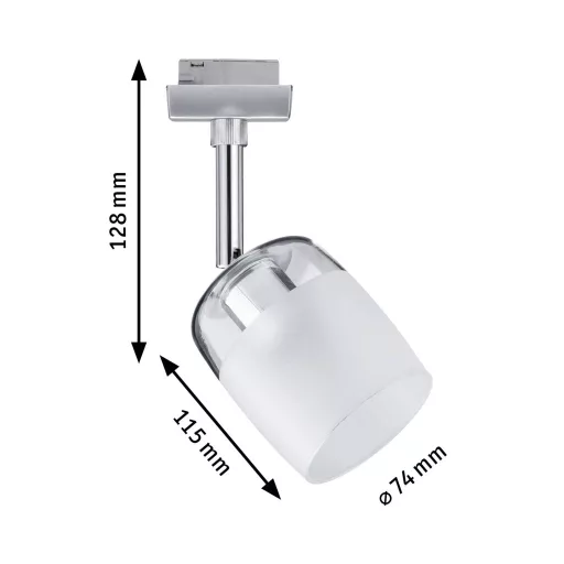 Nagyfeszültségű sínrendszer lámpa URail G9 10 W LED Paulmann Blossom Króm (matt), Selyem