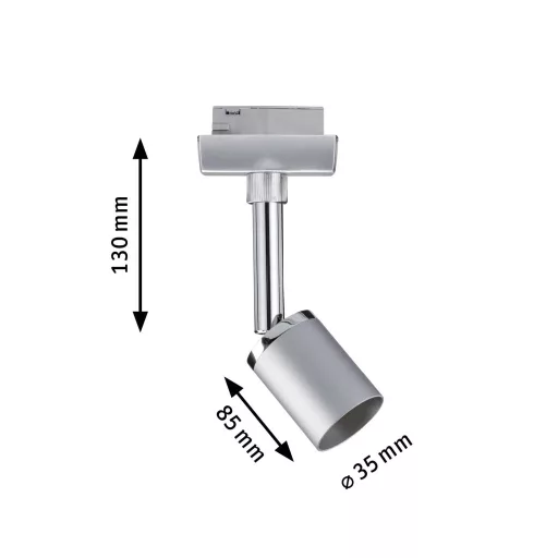 Nagyfeszültségű sínrendszer lámpa URail GU10 10 W LED Paulmann Pure II Króm (matt)