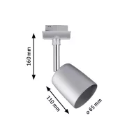   Nagyfeszültségű sínrendszer lámpa URail GU10 10 W LED Paulmann Cover Króm (matt)