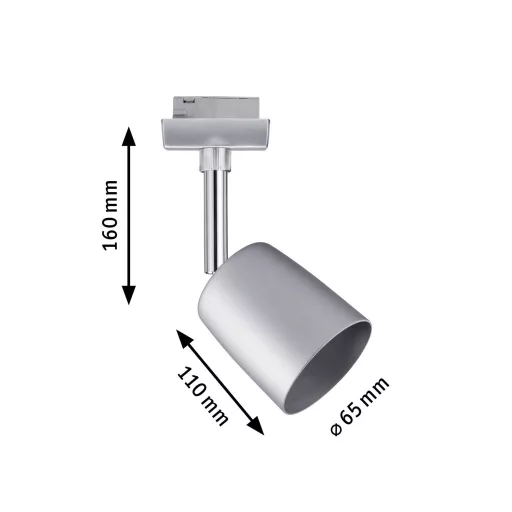 Nagyfeszültségű sínrendszer lámpa URail GU10 10 W LED Paulmann Cover Króm (matt)