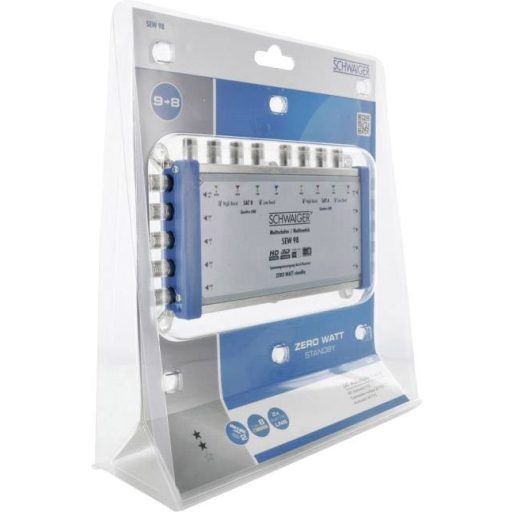 Schwaiger SEW98 531 Sat multikapcsoló Bemenetek (multikapcsoló): 9 (8 SAT/1 terresztikus) Résztvevők száma: 8 Készenléti funkció