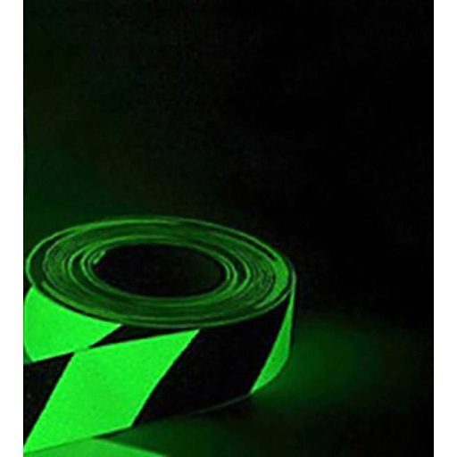 Csúszásgátló szalag, foszforeszkáló, fekete-fehér 18,3 m x 50 mm B-SAFETY AR226050