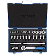   Gedore 19 IMU-10 Dugókulcs készlet Metrikus 1/2 (12,5 mm) 27 részes 6139750