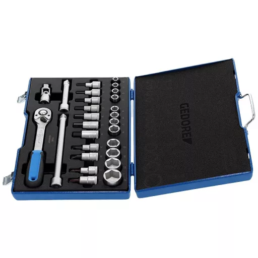 Gedore 19 IMU-10 Dugókulcs készlet Metrikus 1/2 (12,5 mm) 27 részes 6139750