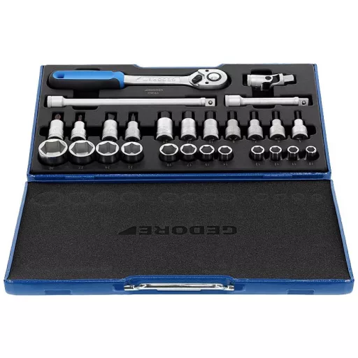 Gedore 19 IMU-10 Dugókulcs készlet Metrikus 1/2 (12,5 mm) 27 részes 6139750