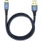 Oehlbach USB kábel USB 3.2 Gen1 USB-A dugó, USB-C® dugó 3.00 m Kék aranyozott érintkező 9328