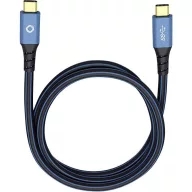   Oehlbach USB kábel USB 3.2 Gen1 (USB 3.0 / USB 3.1 Gen1) USB-C® dugó, USB-C® dugó 0.50 m Kék aranyozott érintkező 9350