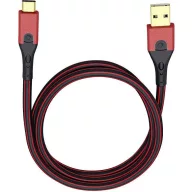   Oehlbach USB kábel USB 3.2 Gen1 USB-A dugó, USB-C® dugó 3.00 m Piros/fekete aranyozott érintkező 9443