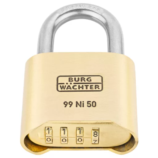 Burg Wächter No. 99 Ni 50 SB Függő lakat Sárgaréz Számkódos zár