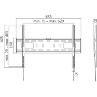   LogiLink BP0017 TV fali tartó 94,0 cm (37) - 177,8 cm (70) Merev