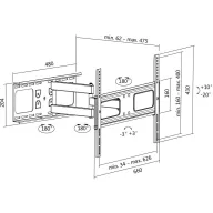   LogiLink BP0028 TV fali tartó 94,0 cm (37) - 177,8 cm (70) Dönthető, Csuklóval mozgatható