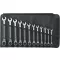 Stahlwille 96411712 17/12 Racsnis gyűrűs csavarkulcs készlet 12 részes Kulcsszélesség (metrikus) 8 - 19 mm