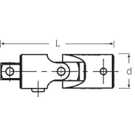   Stahlwille 407 QR 11021000 Kardáncsukló 1/4 coll Meghajtás (csavarhúzó) 1/4 (6,3 mm) 45 mm 1 db