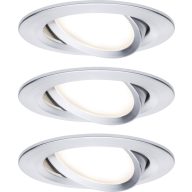   Paulmann Coin Slim 93903 LED-es beépíthető lámpa 3 részes készlet 20.4 W Melegfehér Alumínium (csiszolt)