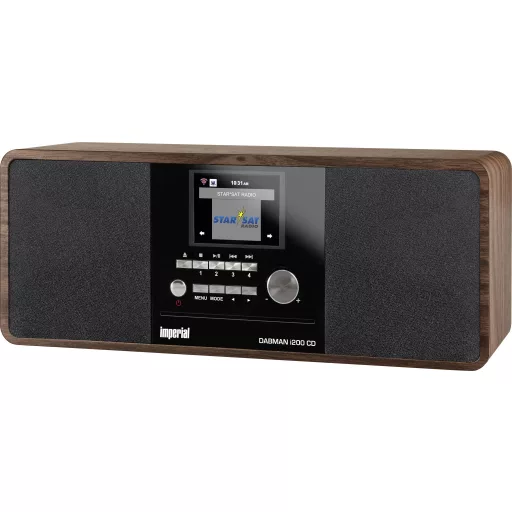 Imperial DABMAN i200CD Asztali internetrádió DAB+, URH, Internet Bluetooth®, DLNA, WLAN, AUX, Internetrádió DLNA-ra alkalmas Fa
