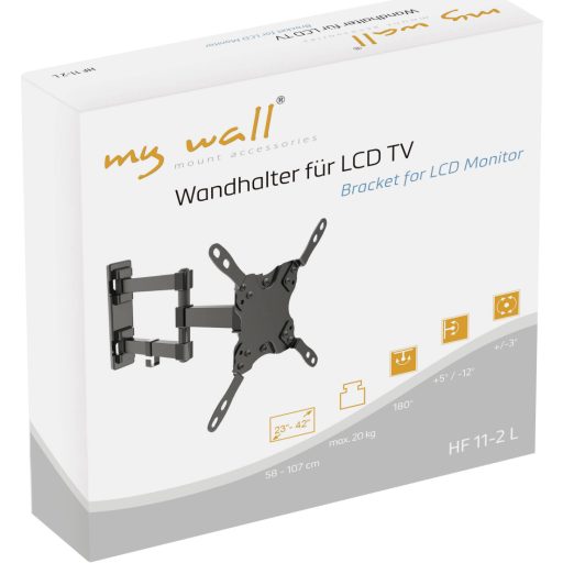 Forgatható TV tartó fali konzol 58,4 - 106,7 cm 23 - 42 My Wall HF 11-2 L