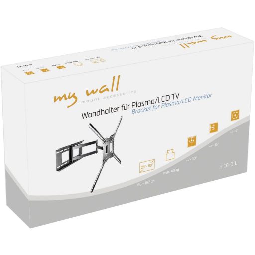 My Wall H 18-3 L TV fali tartó 66,0 cm (26) - 152,4 cm (60) Dönthető + forgatható