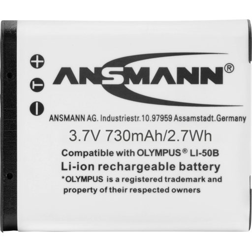 LI-50B Olympus kamera akku 3,7V 850 mAh, Ansmann