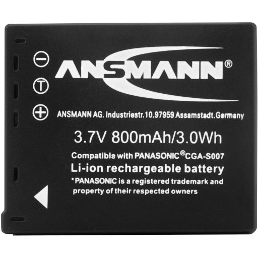 CGA-S007E, CGA-S007 Panasonic kamera akku 3,7V 800 mAh, Ansmann