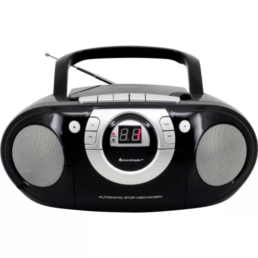 soundmaster SCD5100SW CD-s rádió URH AUX, CD, Kazetta Fekete