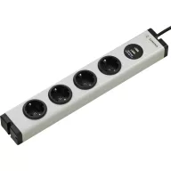   Ehmann 0600c0a052031 Hálózati elosztó 4 részes Szürke Védőérintkezős 1 db