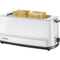   Severin SEVERIN START AT 2234 - Toaster - 4 Scheibe - 2 Steckplatz Hosszú szeletes kenyérpirító Zsemle feltéttel Fehér, Szürke