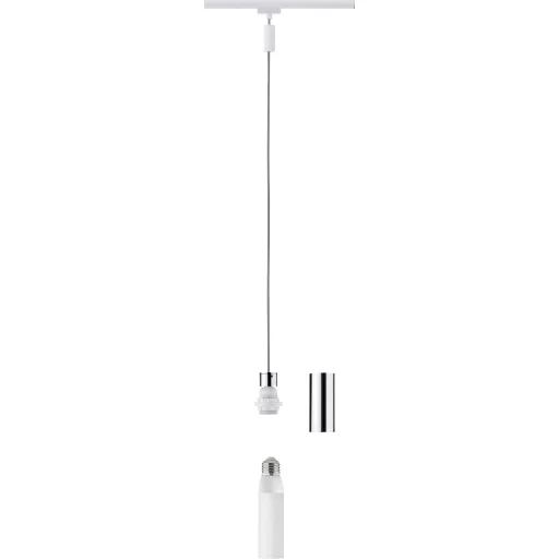 Paulmann Basic Pendel Nagyfeszültségű sínrendszer lámpa Univerzális E27 20 W LED Fehér, Króm