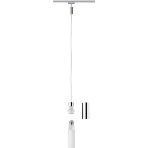 Paulmann Basic Pendel Nagyfeszültségű sínrendszer lámpa Univerzális E27 20 W LED Króm (matt), Króm