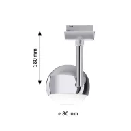   Nagyfeszültségű sínrendszer lámpa URail Fixen beépített LED-es 6 W LED Paulmann Capsule II Króm (matt)