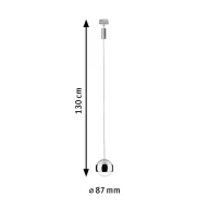   Paulmann Capsule II Nagyfeszültségű sínrendszer lámpa URail Fixen beépített LED-es 6 W LED Króm (matt), Króm