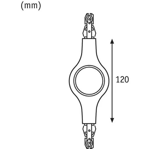 Paulmann 95477 Nagyfeszültségű sínes rendszer elemek Vonalösszekötő Króm (matt)