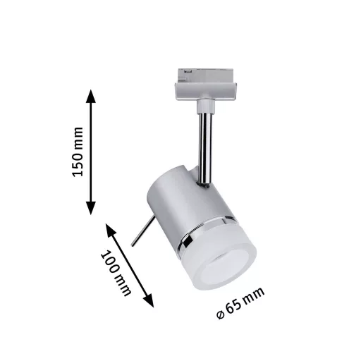 Paulmann Pipe Nagyfeszültségű sínrendszer lámpa URail GU10 10 W LED Króm (matt), Króm