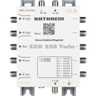   Kathrein EXD 258 Twin SAT multikapcsoló kaszkád unicable Bemenetek (multikapcsoló): 5 (4 SAT/1 terresztikus) Résztvevők száma: 16