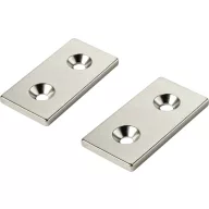 Tartós mágnes 40 x 20 x 5 mm, M4, 1 pár, TRU COMPONENTS
