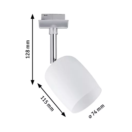 Nagyfeszültségű sínrendszer lámpa URail G9 10 W LED Paulmann Blossom Króm (matt), Selyem