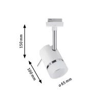   Paulmann Pipe Nagyfeszültségű sínrendszer lámpa URail GU10 10 W LED Fehér, Króm