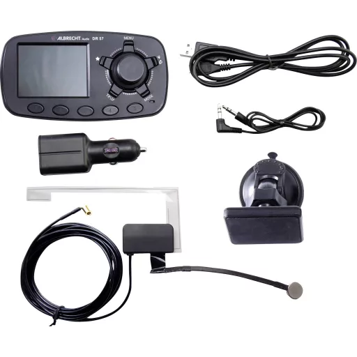 Albrecht DR57 DAB+ vevő Kihangosító funkció, Tapadókorongos tartó