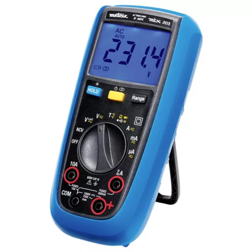 Metrix MTX 203 Kézi multiméter digitális Fröccsenő víz ellen védett (IP54) CAT III 600 V Kijelző (digitek): 6000