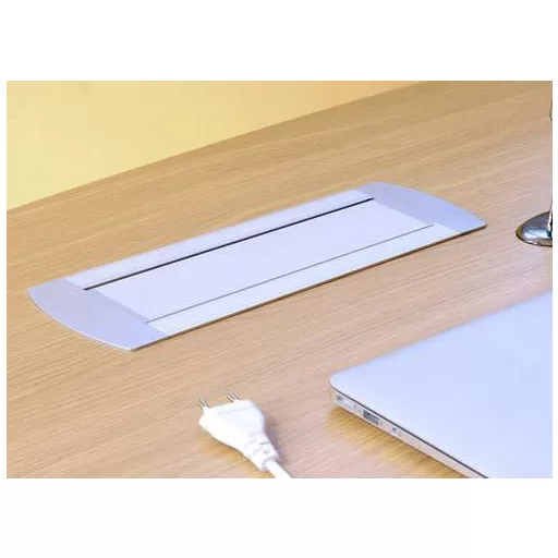 LEDmaxx 105950 Beépíthető dugalj HDMI-vel, Kapcsolóval, USB-vel, Cat6 aljal IP20 Fekete, Króm