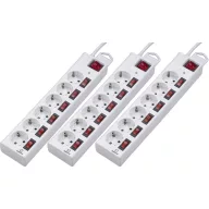   Renkforce RF-3187664 Túlfeszültség ellen védő elosztó Fehér 3 db