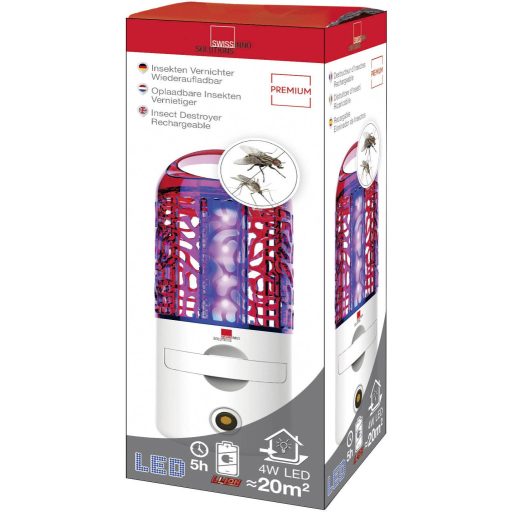 Swissinno Premium mobil 4W 1 244 001 UV szúnyogfogó UV fény, Áramrács 4 W Fehér, Piros 1 db