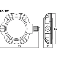   Monacor EX-1W Exciter hangszóró 10 W 8 Ω Fekete, Ezüst 1 db