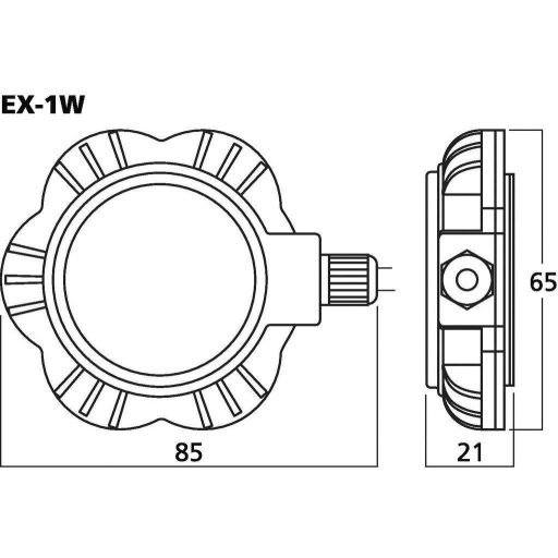 Monacor EX-1W Exciter hangszóró 10 W 8 Ω Fekete, Ezüst 1 db