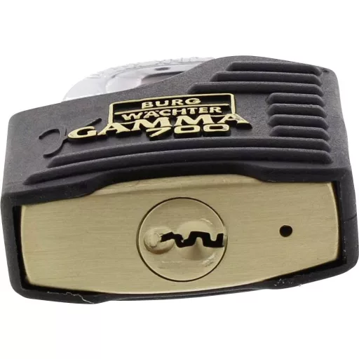 Burg Wächter Gamma 700 55 SB Függő lakat Különböző időben záródó Sárgaréz, Fekete Profilhengeres lakat