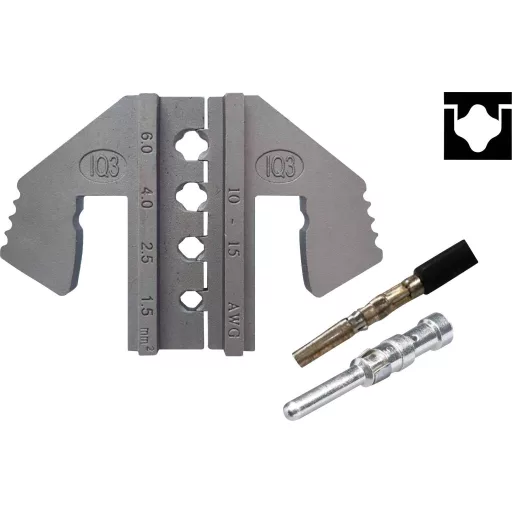 TOOLCRAFT PLE-IQ3 Krimpelő betét Napelemes dugós csatlakozó 6.0 - 1.5 mm² Alkalmas márka TOOLCRAFT PZ-500